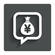 Money bag sign icon Yen JPY currency N7