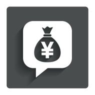 Money bag sign icon Yen JPY currency N8