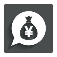 Money bag sign icon Yen JPY currency N9