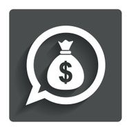 Money bag sign icon Dollar USD currency N7
