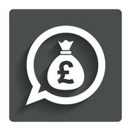Money bag sign icon Pound GBP currency N8