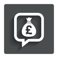Money bag sign icon Pound GBP currency N9