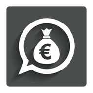 Money bag sign icon Euro EUR currency N9