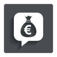 Money bag sign icon Euro EUR currency N11