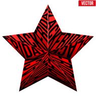 Star symbol with letters Black Friday sales tag
