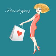 woman with shopping bags N28