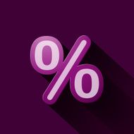 Volume icons symbol Percent sign