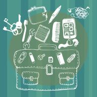 men&#039;s bag and its contents