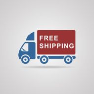Free shipping icon symbol car carrying cargo