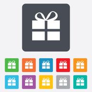 Gift box sign icon Present symbol N54