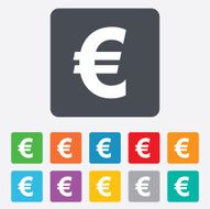 Euro sign icon EUR currency symbol N6