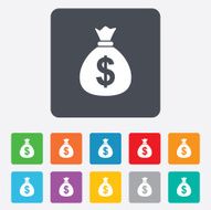 Money bag sign icon Dollar USD currency N11