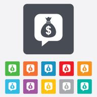 Money bag sign icon Dollar USD currency N14