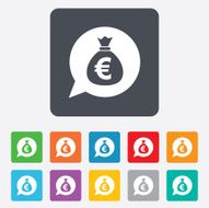 Money bag sign icon Euro EUR currency N16