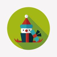 Christmas gift baskets flat icon with long shadow eps10 N15