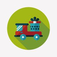 shopping cart flat icon with long shadow N15