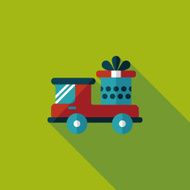 shopping cart flat icon with long shadow N17