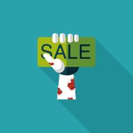 Halloween SALE flat icon with long shadow eps10 N31