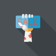 Halloween SALE flat icon with long shadow eps10 N32