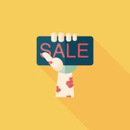Halloween SALE flat icon with long shadow eps10 N33