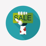 Halloween SALE flat icon with long shadow eps10 N34