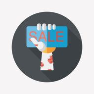 Halloween SALE flat icon with long shadow eps10 N35