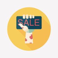 Halloween SALE flat icon with long shadow eps10 N37