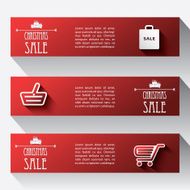 Christmas sales banners Eps10 vector illustration N2