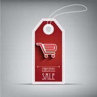 Christmas sales tag Eps10 vector illustration