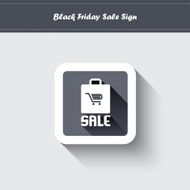 Black Friday sales sticker in modern flat design Eps10 vector