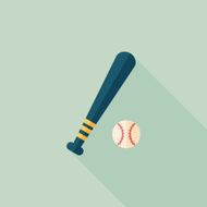 Baseball flat icon with long shadow eps10 N4