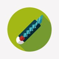 Utility knife flat icon with long shadow eps10