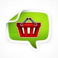 Shopping basket sticker