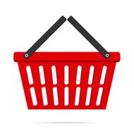 Empty Red Shopping Basket