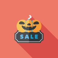 Halloween SALE flat icon with long shadow eps10 N38