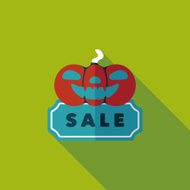 Halloween SALE flat icon with long shadow eps10 N39