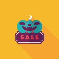 Halloween SALE flat icon with long shadow eps10 N40