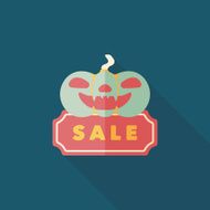 Halloween SALE flat icon with long shadow eps10 N41