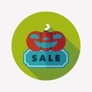 Halloween SALE flat icon with long shadow eps10 N42