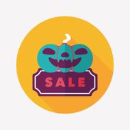 Halloween SALE flat icon with long shadow eps10 N43