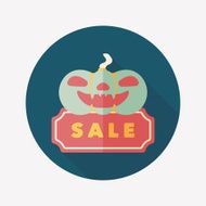Halloween SALE flat icon with long shadow eps10 N44