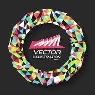 Vector illustration for design With place text N7