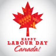 Modern mosaic Happy Canada Labour Day greeting template design