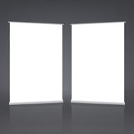 Vector modern blank banners on gray background