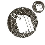 Tag retail theme vector textured icon