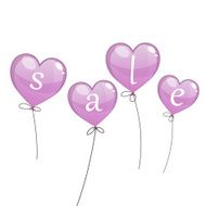 Vector Sale Design with Balloons N2