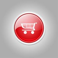 Shopping Circular Vector Red Web Icon Button