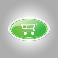 Shopping Elliptical Vector Green Web Icon Button