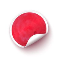 Pink watercolor blank sticker