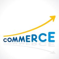 commerce word growth graph design